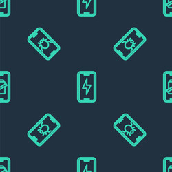 set line mobile charging battery system bug vector image