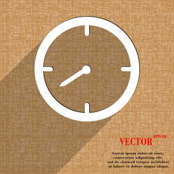 timer icon symbol flat modern web design with long vector image