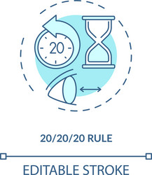 use 20 rule concept icon vector image