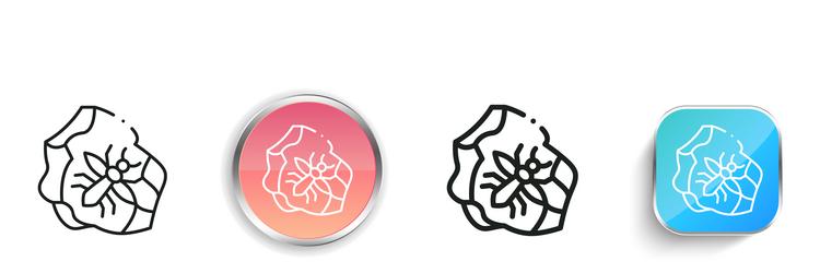 beetle icon thin linear regular and button style vector image