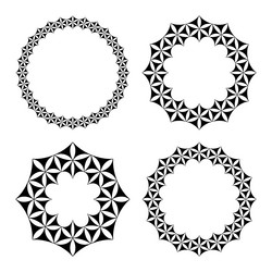 circle patterns for frames vector image