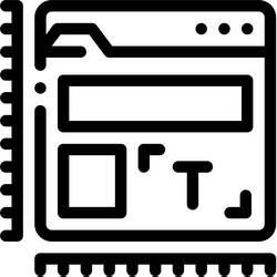 creature and design web site icon outline vector image