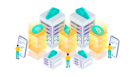 cryptocurrency bitcoin ethereum cardano vector image