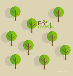 Cute seamless pattern with abstract trees and word vector