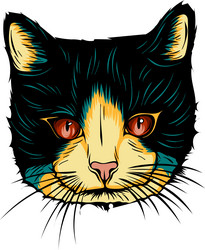 drawing of a head puppy cat vector