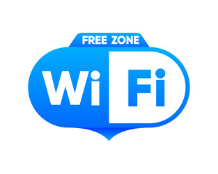 Free wi-fi zone wireless internet network vector