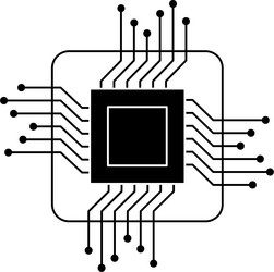 Processor Circuit Icon vector image