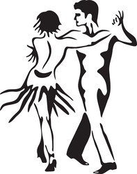 Rumba Dancing Couple Vector Image