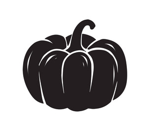 woodcut pumpkin icon vector