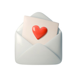 3d of an open envelope vector image