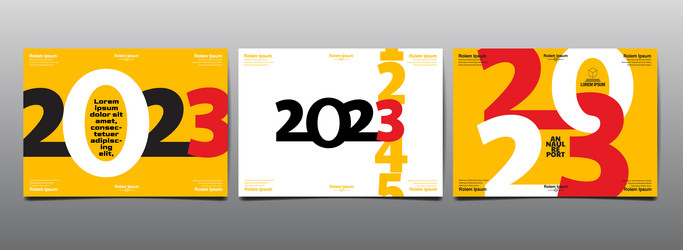 annual report 2023 template layout design vector image