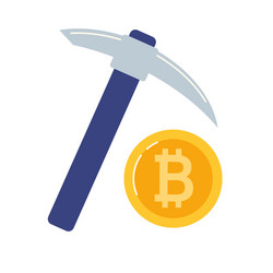 bitcoin mining blockchain technologies bitcoins vector image