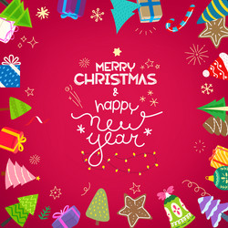 christmas banner with lettering inscription Vector Image