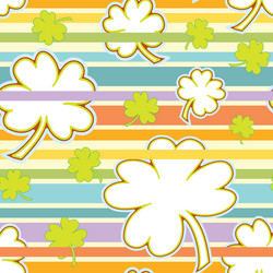 clover and rainbow seamless pattern vector image