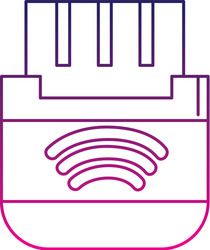 color line usb memory technology to save data vector image
