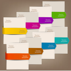 colorful bookmarks and arrows for text vector image