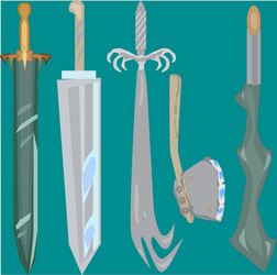 Sword set Royalty Free Vector Image - VectorStock