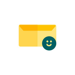 message icon design flat style mail sticker vector image