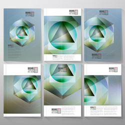 polygon figure with the reflection minimalistic vector image
