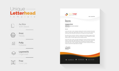 print for letterhead flyer business corporate vector