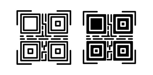 qr code icon set vector image