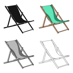 seat for sunbathing on the beachsummer rest vector