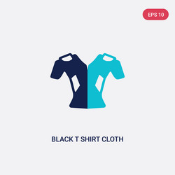 Two color black t shirt cloth icon from american vector