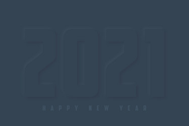 2021 new year text card with shadow and light vector