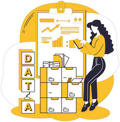 big data architecture master builder constructs vector image