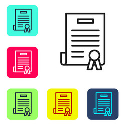black line declaration independence icon vector image