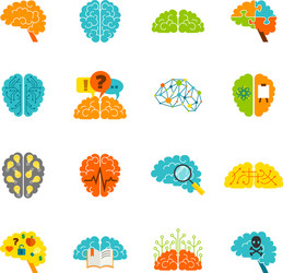 Cartoon brain set Royalty Free Vector Image - VectorStock