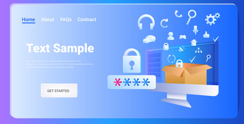 computer app antimalware protection shield data vector image