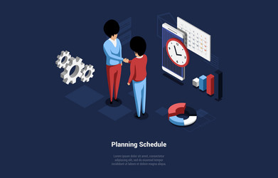 conceptual design in cartoon 3d syle vector image
