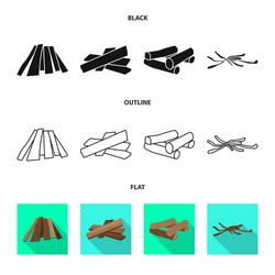design material and logging logo set vector image