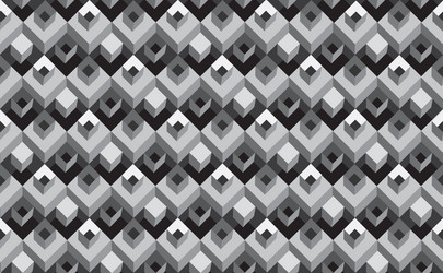 Geometric seamless pattern with three-dimensional vector