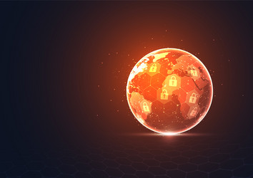 global network with premium security connection vector image