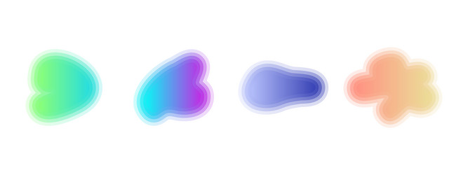 gradient liquid blob shapes vector image