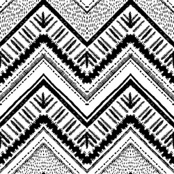 hand drawn pattern zigzag and stripe line vector image