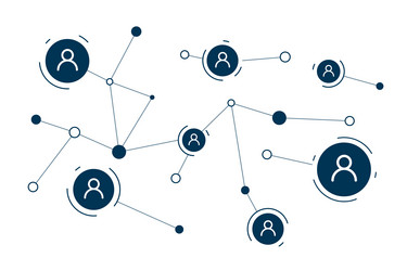 human networking web contact background vector image