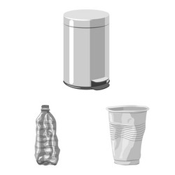 isolated object dump and sort sign set vector image