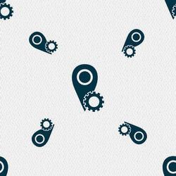 map pointer setting icon sign seamless pattern vector image