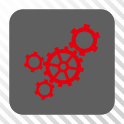 mechanism rounded square button vector image