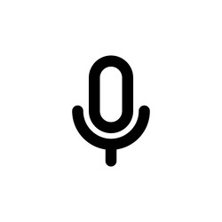 microphone line web or mobile interface vector image