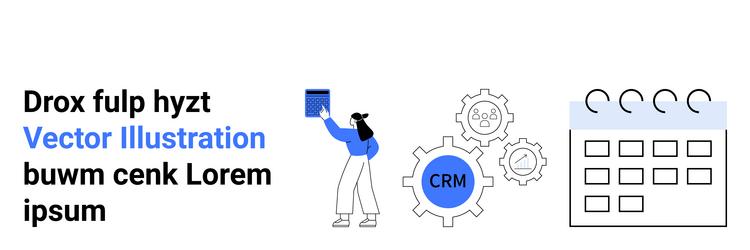 team collaboration with crm tools and scheduling vector image