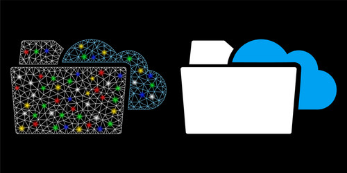 flare mesh 2d folder icon with spots vector image