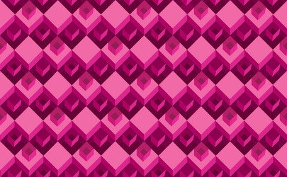 Geometric seamless pattern with three-dimensional vector