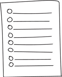 hand drawn check to do list bullet vector image