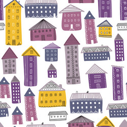 Houses seamless pattern Royalty Free Vector Image