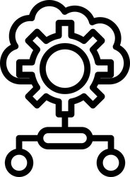 orchestration linear style icon design vector image