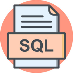 sql file document icon vector image